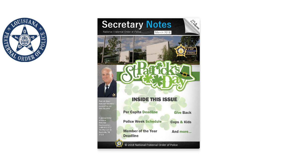 Secretary Newsletter March 2018